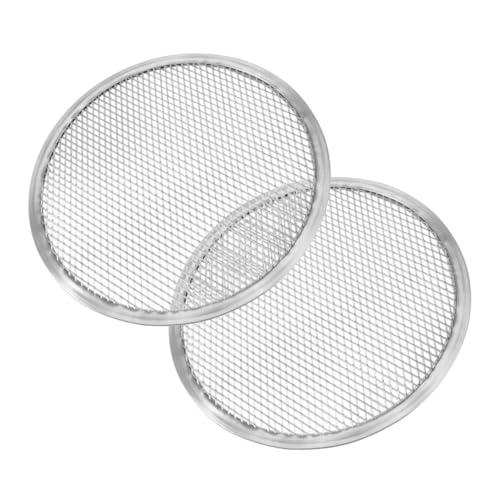 TOPBATHY 2 Stück Aluminium Pizza Screen Backblech mit Belüftungslöchern für Gleichmäßiges Backen Langlebig und Formstabil Geeignet für Pizzaofen Restaurant und Heimgebrauch TOPBATHY 2 Stück Aluminium Pizza Screen Backblech mit Belüftungslöchern für Gleichmäßiges Backen Langlebig und Formstabil Geeignet für Pizzaofen Restaurant und Heimgebrauch von TOPBATHY