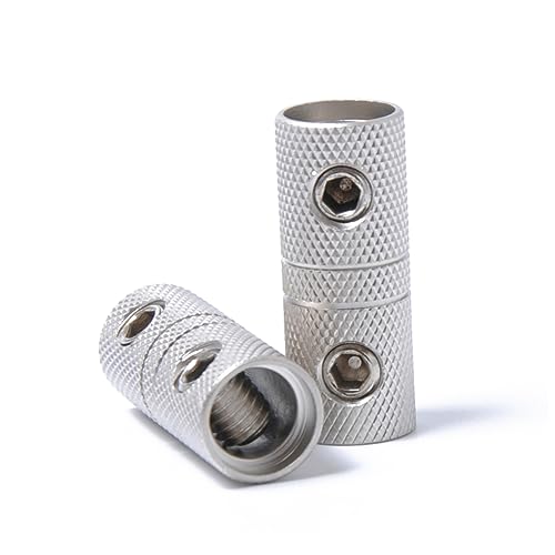 TOPBATHY 2 Stück Audio Kabelverbinder Messing Terminal Butt Connectors für Zuverlässige Verbindung und Erweiterung von Lautsprecherkabeln für Audioinstallation TOPBATHY 2 Stück Audio Kabelverbinder Messing Terminal Butt Connectors für Zuverlässige Verbindung und Erweiterung von Lautsprecherkabeln für Audioinstallation von TOPBATHY