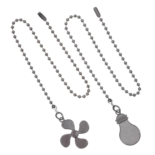 TOPBATHY 2 Stück Deckenventilator Zugkette Vintage Fan Pull Chain Dekorative Verlängerung für Pendelleuchten Schwarz für Stilvolle Raumgestaltung und Einfache Montage von TOPBATHY