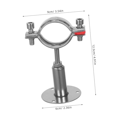 TOPBATHY 2 Stück Edelstahl Rohrhalterung Wand Deckenmontage Verstellbar mit Schrauben und Dübeln Stabile Rohrschelle für Wasser Metallrohre von TOPBATHY