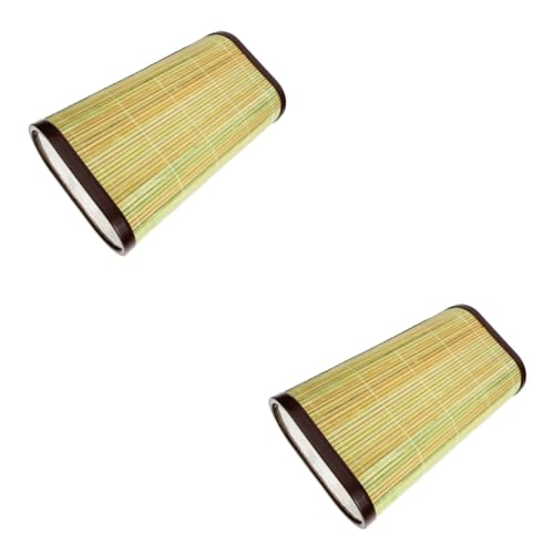 TOPBATHY 2 Stück Einstellbares Bambusgeflecht Kissen Kühlendes Atmungsaktives Gesundheitskissen für Senioren Sauna Dampfbad Ergonomisches Nackenstützkissen gegen Nackenschmerzen von TOPBATHY