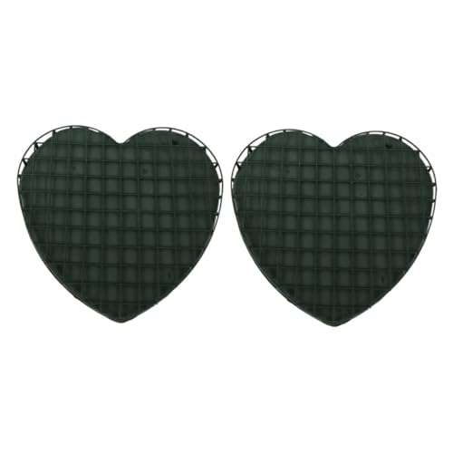 TOPBATHY 2 Stück Herzförmiger Blumenhalter mit Saugnapf Teiliges Wiederverwendbar Stabile Befestigung für Brautstrauß Steckschaum Arrangement für Hochzeitsauto Dekoration von TOPBATHY