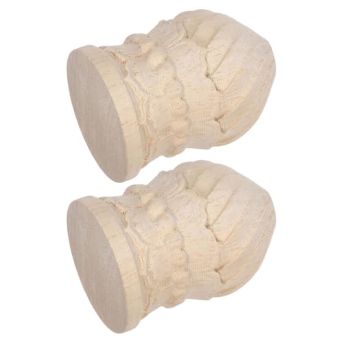 TOPBATHY 2 Stück Holz Finials aus Handgeschnitztem Holz Runde Zaunpfosten Topper Dekorative Möbelverzierungen im Europäischen Stil für Treppengeländer und Möbel TOPBATHY 2 Stück Holz Finials aus Handgeschnitztem Holz Runde Zaunpfosten Topper Dekorative Möbelverzierungen im Europäischen Stil für Treppengeländer und Möbel von TOPBATHY