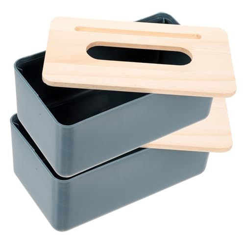 TOPBATHY 2 Stück Holzdeckel Taschentuchbox Schlichte Desktop Tissue Box mit Glatter Oberfläche Langlebiger Haushaltstuchspender für Wohnzimmer Büro und Schlafzimmer Praktischer Tissue TOPBATHY 2 Stück Holzdeckel Taschentuchbox Schlichte Desktop Tissue Box mit Glatter Oberfläche Langlebiger Haushaltstuchspender für Wohnzimmer Büro und Schlafzimmer Praktischer Tissue von TOPBATHY