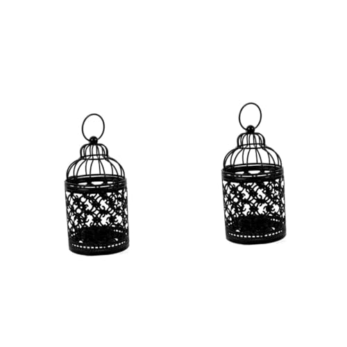 TOPBATHY 2 Stück Kerzenhalter mit Hohle Blütenform Robuster Ständer aus Hochwertigem Dekorativer Vogelkäfig Stil rutschfest und für und Festliche Anlässe Geeignet von TOPBATHY