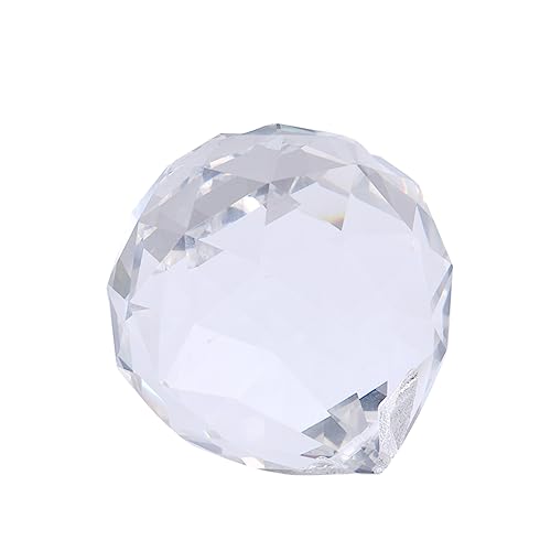 TOPBATHY 2 Stück Kristallkugeln Transparent für Kronleuchter Beleuchtung Facettierte Glasanhänger für Fenster Deko Reflektierende Lichtbrechung von TOPBATHY