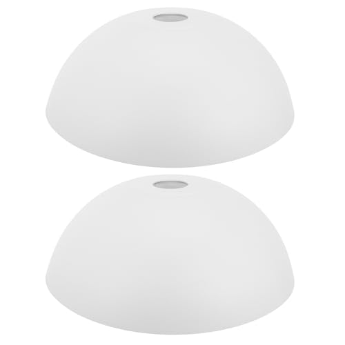 TOPBATHY 2 Stück Kunststoff Lampenschirm Tischlampe Ersatz Lampenschirm Dekor Lampenschirm Nachttischlampe Home Deckenleuchte Schreibtischlampe Weiß von TOPBATHY