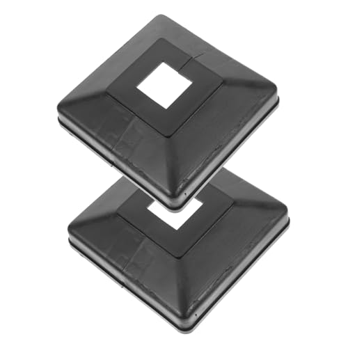 TOPBATHY 2 Stück Quadratische Zaunpfostenkappen Aus Kunststoff Verkleidung Für Balkon Und Treppenhaus Witterungsbeständige Abdeckungen Für Zaunpfosten Einfache Montage Schutz von TOPBATHY