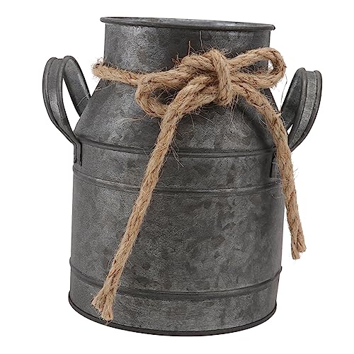 TOPBATHY 2 Stück Retro Eiseneimer Blumenkübel Vintage Blumentopf mit Antiker Oberfläche für Garten Dekoration Robust Langlebig als für Freunde und Familie von TOPBATHY