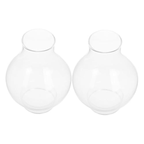TOPBATHY 2 Stück Retro Lampenschirm Klarglas Lampenabdeckung für Petroleumlampe Windfestes Design für Hängelampen Tischlampen und Wandleuchten Klassischer Vintage Look für Stilvolle von TOPBATHY