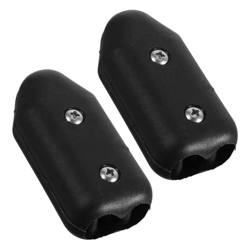 TOPBATHY 2 Stück Seilklemmeanschluss Schnalle aus Drahtseil Kabelclips Seilklemmen aus Metall Seilklemme aus Kunststoff Kabelklemme Drahtseilklemme Seilverbinderklemme Nylon Schwarz von TOPBATHY