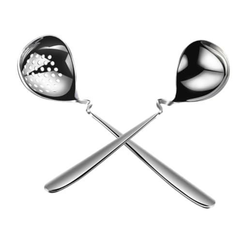 TOPBATHY 2 Stück Teiliges Edelstahl Suppenkellen set mit Hängefunktion Suppenkelle und Sieblöffel für Hot Pot Leicht zu Reinigen Wandmontierbar zum Servieren und Abseihen von Suppen TOPBATHY 2 Stück Teiliges Edelstahl Suppenkellen set mit Hängefunktion Suppenkelle und Sieblöffel für Hot Pot Leicht zu Reinigen Wandmontierbar zum Servieren und Abseihen von Suppen von TOPBATHY