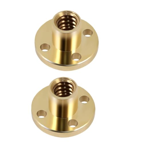TOPBATHY 2 Stück Teiliges Zubehör Trapezgewindemutter aus Messing Steigung Präzise Anti backlash Leise Robust Kompatibel für DIY und Cnc maschinen von TOPBATHY