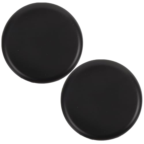 TOPBATHY Selbstklebende Wandabdeckungen, 2 StüCk Runde Trockenbau Lochabdeckungen, Dekorative Abdeckplatten Aus Abs Kunststoff FüR WandlöCher, Schwarz von TOPBATHY