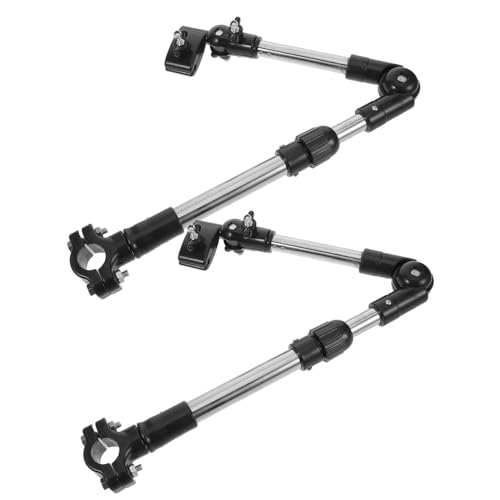 TOPBATHY 2 Stück Verstellbarer Faltbarer Regenschirmhalter aus Edelstahl Stabiler für Kinderwagen Fahrrad Leichter Outdoor-schirmständer mit Schnellmontage von TOPBATHY