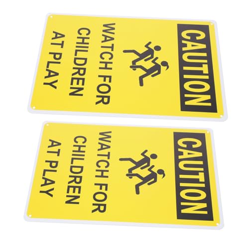 TOPBATHY 2 Stück Warnschild Langsam für Nachbarschaften Parks Robust und Wetterfest für Spielbereichen von TOPBATHY