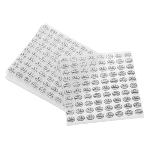 TOPBATHY 20 Blatt Qc Passed Aufkleber Selbstklebend Tamper Sicherheitslabels für Qualitätskontrolle Sichtbare Manipulationssicherung zur Verpackungs und Lagerinspektion von TOPBATHY