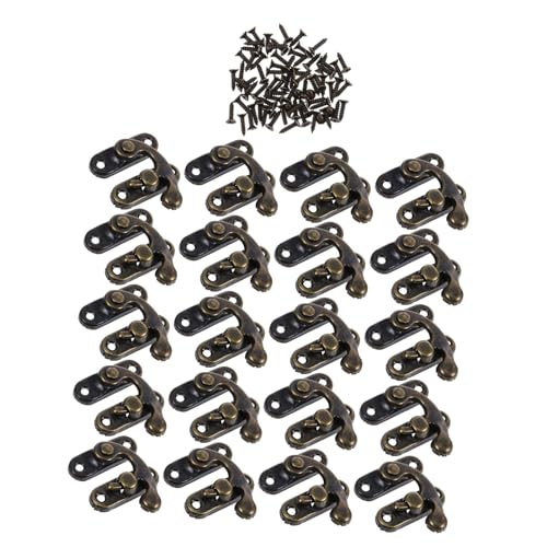TOPBATHY 20 Stück Kleiner Schaukelverschluss Antiker Metallverschluss Rechts/Links Knebelverschluss Gebogene Schnalle für Koffer Schmuckschatulle Werkzeugkasten TOPBATHY 20 Stück Kleiner Schaukelverschluss Antiker Metallverschluss Rechts/Links Knebelverschluss Gebogene Schnalle für Koffer Schmuckschatulle Werkzeugkasten von TOPBATHY