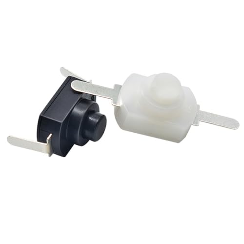 TOPBATHY 20 Stück Teiliges LED Taschenlampen Schalter Praktischer Aus drucktaster Kompatibel mit Elektrischen Taschenlampen Langlebiger Kupferkontakt Einfache Installation Schwarz von TOPBATHY