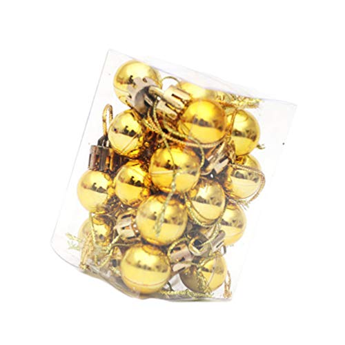TOPBATHY Stück Weihnachtskugel-Ornamente 2 5 cm Weihnachtsbaumschmuck Hängende Weihnachtskugeln Kugeln Für Zuhause Innenbereich Urlaub Party-Dekoration (Golden) von TOPBATHY