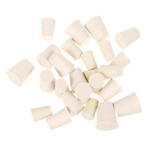 TOPBATHY 25 Stück Teiliges Gummi Stopfen aus Festem Hitzebeständigem Material Wasserdichter Versiegelungsstopfen für Laborflaschen und Testrohre Elastischer Verschluss für Sicheren Halt von TOPBATHY
