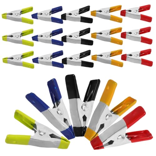 TOPBATHY 25 Stück Teiliges Set Kleine Metall Federklemmen Langlebige Heavy Duty Clips für Holzarbeiten Vielseitig Einsetzbar für Garten Basteln und Foto Hintergründe Farbig Sortiert Rot TOPBATHY 25 Stück Teiliges Set Kleine Metall Federklemmen Langlebige Heavy Duty Clips für Holzarbeiten Vielseitig Einsetzbar für Garten Basteln und Foto Hintergründe Farbig Sortiert Rot von TOPBATHY