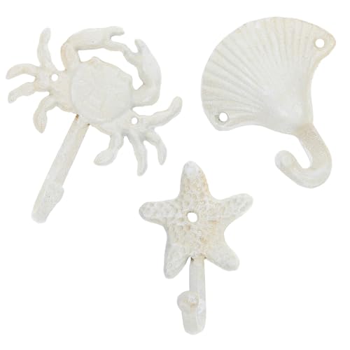 TOPBATHY 3 STÜCKE Teiliges Gusseisen Wandhaken im Strand Design Dekorative Schlüssel Handtuchhalter Vielseitig für Bad Schlafzimmer und Flur Rustikale Küsten Wanddekoration TOPBATHY 3 STÜCKE Teiliges Gusseisen Wandhaken im Strand Design Dekorative Schlüssel Handtuchhalter Vielseitig für Bad Schlafzimmer und Flur Rustikale Küsten Wanddekoration von TOPBATHY