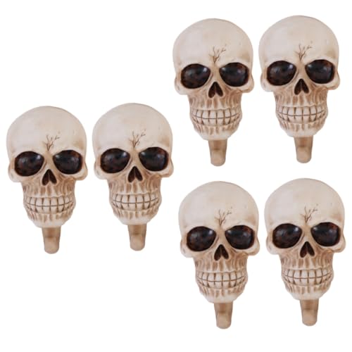 TOPBATHY 3 Sätze Skull Wandhaken Set Dekorative Kleiderhaken Im Schädel Design Für Halloween Vielseitig Einsetzbar Als Garderobenhaken Einfach Zu Montieren Kein Bohren Notwendig 2 Stück * 3 von TOPBATHY