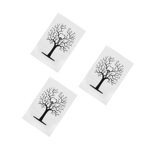 TOPBATHY 3 Stück Fingerabdruck Baum Wasserdichtes Signatur DIY Fingerprints Signing Canvas für Hochzeit Geburtstag Party als Erinnerung von TOPBATHY