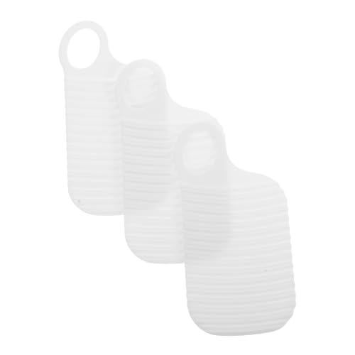 TOPBATHY 3 Stück Mini-waschbrett Waschbretter Reise Waschmaschine Handwaschbrett Waschmaschine Tragbar Tragbare Waschmaschine Wäschesafel Mini -waschmaschine Handwaschmaschine Weiß Plastik von TOPBATHY
