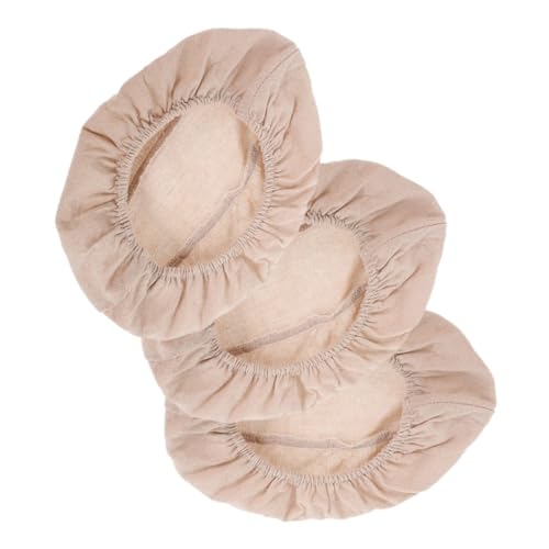 TOPBATHY 3 Stück Teiliges Gärkörbchen Set mit Ovalen Leinenbezügen Atmungsaktive Sauerteig Teigfermentation Waschbare Brot Proofing Abdeckhauben Ländlicher Stil für Zuhause und Picknick von TOPBATHY
