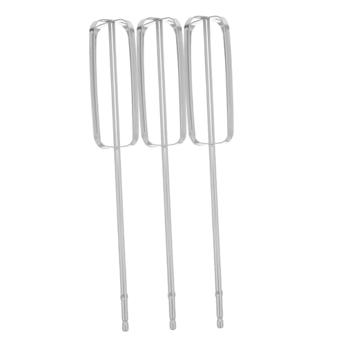 TOPBATHY 3 Stück Teiliges Mixer Zubehör für Handmixer Lange Rührbesen für Teig Sahne und Soßen Hochwertige Edelstahlaufstecker für Müheloses der Küche von TOPBATHY