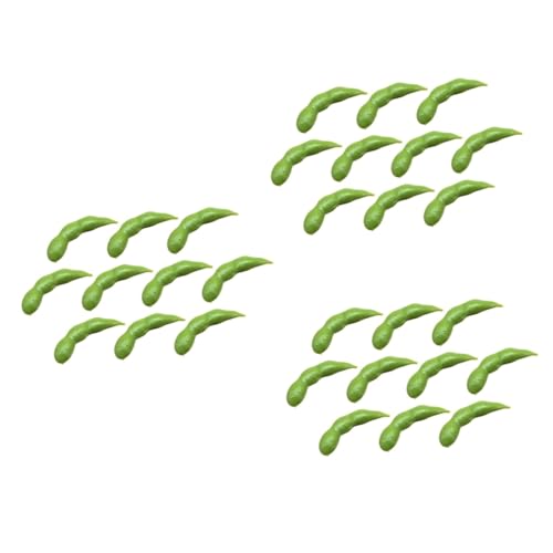 TOPBATHY 30 STK Edamame simulieren Spielzeug Künstliches Pflanzenmodell künstliches Gemüse Sojabohne gefälschtes Essen Food-Modell Küchenschmuck Essen Spielen schmücken Dünger Kind von TOPBATHY
