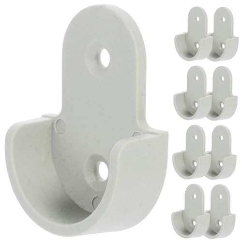 TOPBATHY 30stücke Kunststoff Kleiderstangen Halterung Flansch Für Kleiderschrank Und Duschvorhangstange Installieren Und Langlebig Geeignet Für Bad Kleiderschrank Und Fenster von TOPBATHY