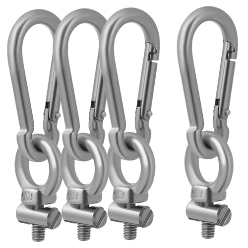 TOPBATHY 4 Sätze Edelstahl Aufhängeringe für Wohnmobil markisen Langlebige Kajak schienenstopper mit Gewinde Rostfreie Track Eyelets für Caravan Vorzelt Zubehör Sicherer Halt unter allen von TOPBATHY
