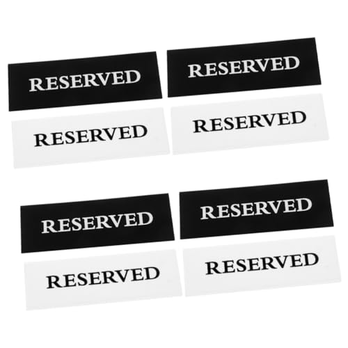 TOPBATHY 4 Sätze Reservierte Tischschilder Acryl Tischaufsteller Doppelseitige Tischkarten Für Restaurants Hochzeiten Veranstaltungen Hinweis Nichtrauchen 2 Stück * 4 von TOPBATHY
