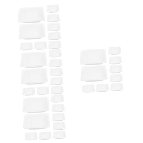 TOPBATHY 4 Sätze Waagschale Wägeschalen Tragbar Tabletts Laborausrüstung Wiegeplatte Wiegen Chemie Wiegt Boote Wägeplatten Wiederverwendbare Pfannen Musterplatten Plastik Weiß 10 Stück * 4 von TOPBATHY