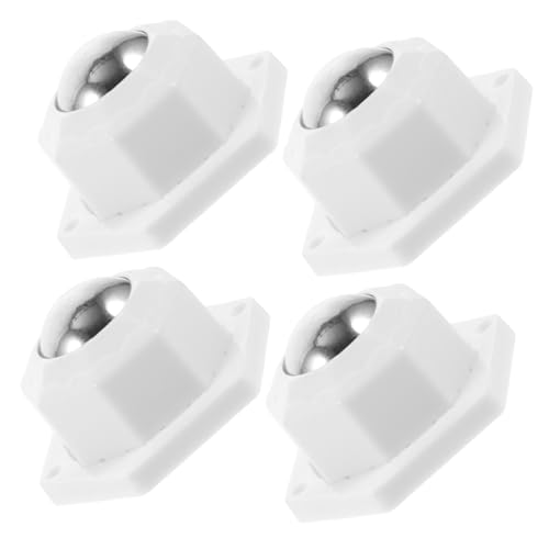 TOPBATHY 4 Stck Selbstklebende Mini Lenkrollen Drehbar Verschleißfest Geräuscharm Edelstahl Kugelrollen Geeignet für Küchen Haushaltsgeräte Aufbewahrungsboxen Mülleimer von TOPBATHY