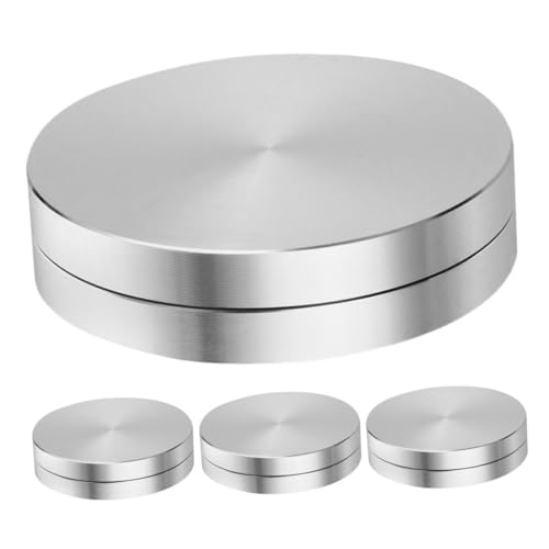 TOPBATHY 4stücke Teiliger Tortenständer Aus Aluminiumlegierung Drehbarer Kuchenteller Für Backen Und Dekorieren Müheloses Drehen Und Präzise Steuerung Für Kuchen Kekse Und Brot von TOPBATHY