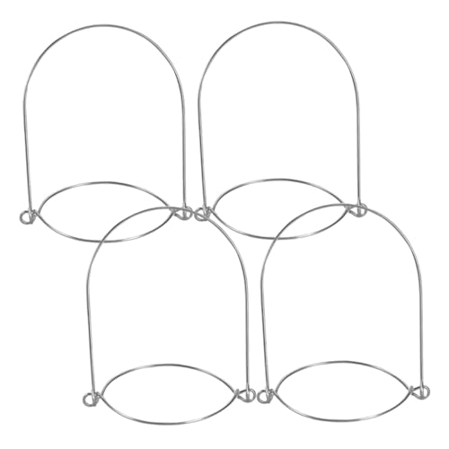 TOPBATHY 4 Stück Einmachglas Griff Henkel zum Aufhängen des Glases Glas Drahtbügel breiter Mund Masonglasbügel Einmachglas Zubehör Küchenzubehör Drahtgriff Glashaken Rostfreier Stahl Silber von TOPBATHY