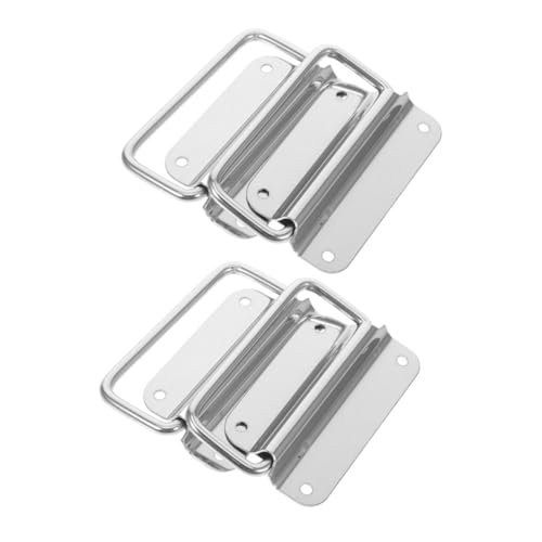 TOPBATHY 4 Stück Faltbare Werkzeugkasten Griffe Robuste Toolbox Handgriffe für Industrie und Außenanwendungen Platzsparend und Langlebig für Truhen und Kisten von TOPBATHY