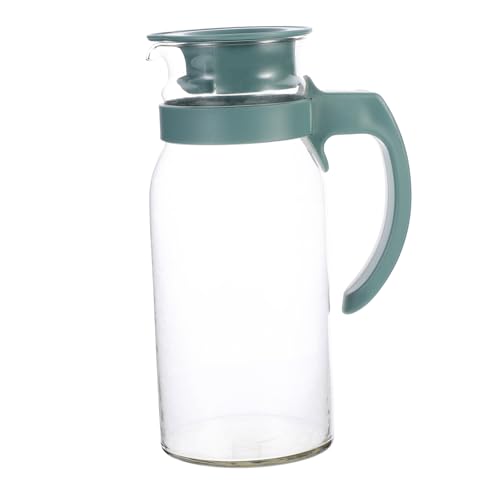 TOPBATHY 4 Stück Flasche kaltes Wasser klare Teekanne Klarglasflaschen mit Verschluss Trink Gläser Wasserkrug Wassergläser Glaskrug kältebeständiger Wasserbehälter Teeflasche Auslaufsicher von TOPBATHY