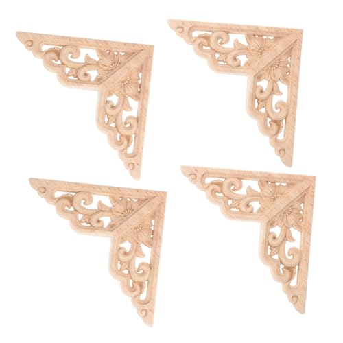 TOPBATHY 4 Stück Holz Geschnitzte Applikationen Unlackierte Möbelornamente für Wand Tür Schrank Fenster Vielseitige Holzdekorationsaufkleber für Gestaltung TOPBATHY 4 Stück Holz Geschnitzte Applikationen Unlackierte Möbelornamente für Wand Tür Schrank Fenster Vielseitige Holzdekorationsaufkleber für Gestaltung von TOPBATHY