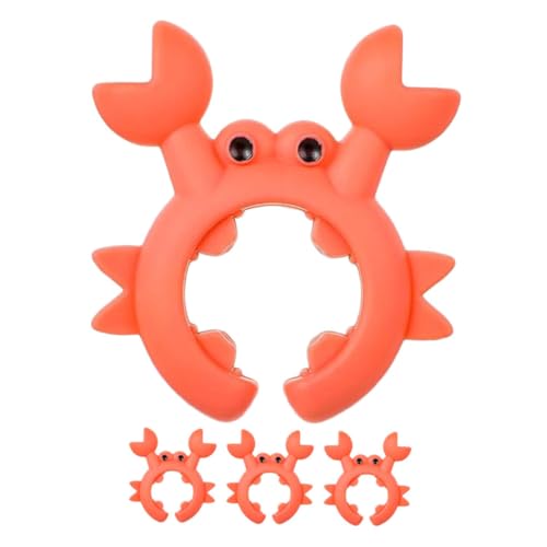 TOPBATHY 4 Stück Küchenregal küchenutensilien Küchen-Kochutensilienhalter Deckel Löffelhalter Pfannenwenderhalter für Herdplatte Kochspatelstand Kochlöffelhalter Kieselgel Orange von TOPBATHY