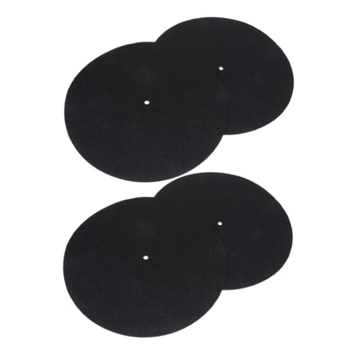 TOPBATHY 4 Stück Plattenspielermatten aus Filz rutschfeste Plattenmatte für Vinyl Schockabsorbierende Schutzmatte für Schallplattenspieler Vibration Reduzierung und Kratzschutz Schwarz TOPBATHY 4 Stück Plattenspielermatten aus Filz rutschfeste Plattenmatte für Vinyl Schockabsorbierende Schutzmatte für Schallplattenspieler Vibration Reduzierung und Kratzschutz Schwarz von TOPBATHY