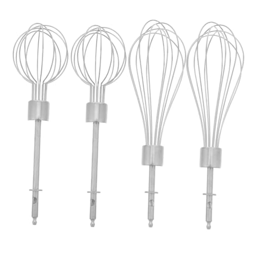 TOPBATHY 4 Stück Schneebesen für Handmixer Ersatzteile für Müheloses Backen und Kochen Kompatibel mit Gängigen Marken Wiederverwendbar von TOPBATHY
