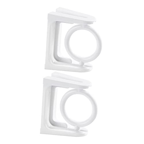 TOPBATHY 4 Stück Schwenkbare Stangenhalterung Wandhalterung Stangenhalter für Duschvorhänge Gardinenstange Duschvorhangstange Badezimmerhaken Hausbedarf Haushalt montieren von TOPBATHY