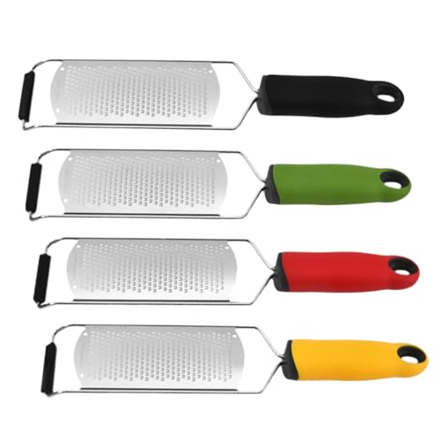 TOPBATHY 4 Stück Teiliges Edelstahl Käsehobel Griff Multifunktionaler Zitronenreibe und Schokoladenschaber Langlebig Präzise Klingen für Käse Zitrusfrüchte Gemüse und Obst im Küchengebrauch von TOPBATHY