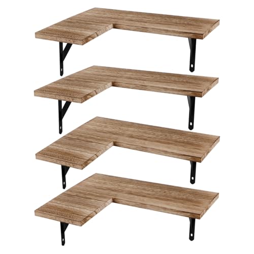 TOPBATHY 4 Stück Teiliges Holz Eckregal Wandmontage Schwebendes Wandregal mit Verstellbarer Position Natürliche Holzoptik Vielseitiges Aufbewahrungs Dekoregal für Wohnzimmer Schlafzimmer TOPBATHY 4 Stück Teiliges Holz Eckregal Wandmontage Schwebendes Wandregal mit Verstellbarer Position Natürliche Holzoptik Vielseitiges Aufbewahrungs Dekoregal für Wohnzimmer Schlafzimmer von TOPBATHY