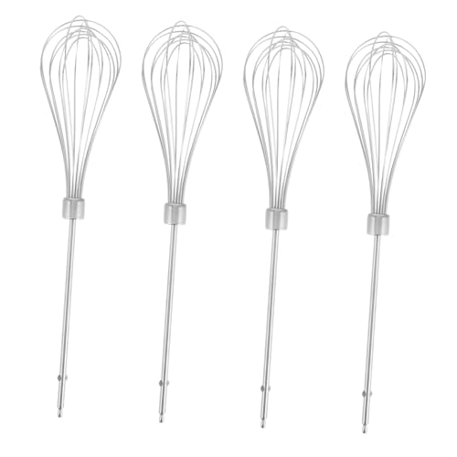 TOPBATHY 4 Stück Teiliges Rührbesen für Handmixer Austauschbare Rührstäbe für Teig Sahne und Eiweiß Einfacher Ersatz und Ergebnisse Beim Backen und Kochen von TOPBATHY